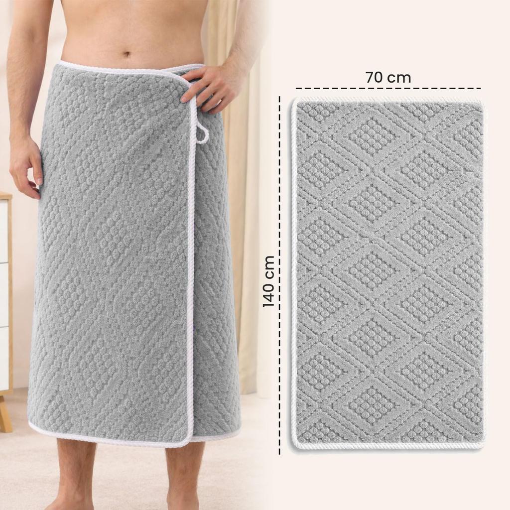 Microfiber Towels for Bath-Jacquard Bath Towel for Men and Women-Soft Coral Fleece Towel with Hook 400 GSM Quick