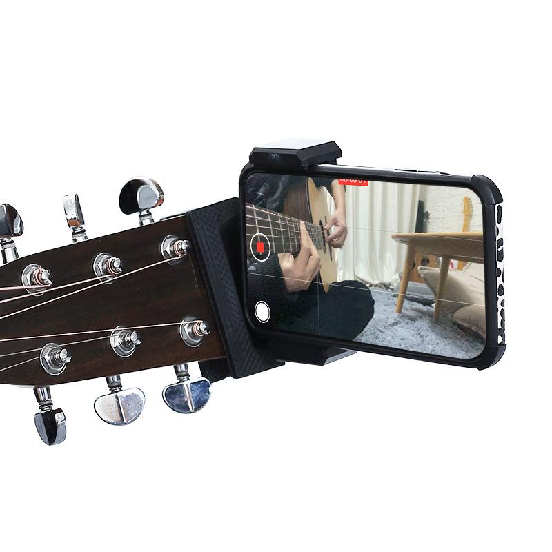 Univerzální otočný stojan pro mobilní telefon, kytaru a ukulele - Ideální pro živé streamování a nahrávání