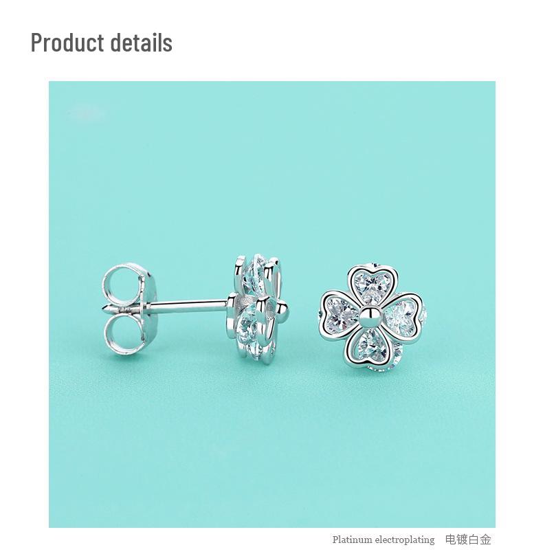 2023 Sterling Silber Kleeblatt Ohrringe: Eleganter und luxuriöser Damenschmuck