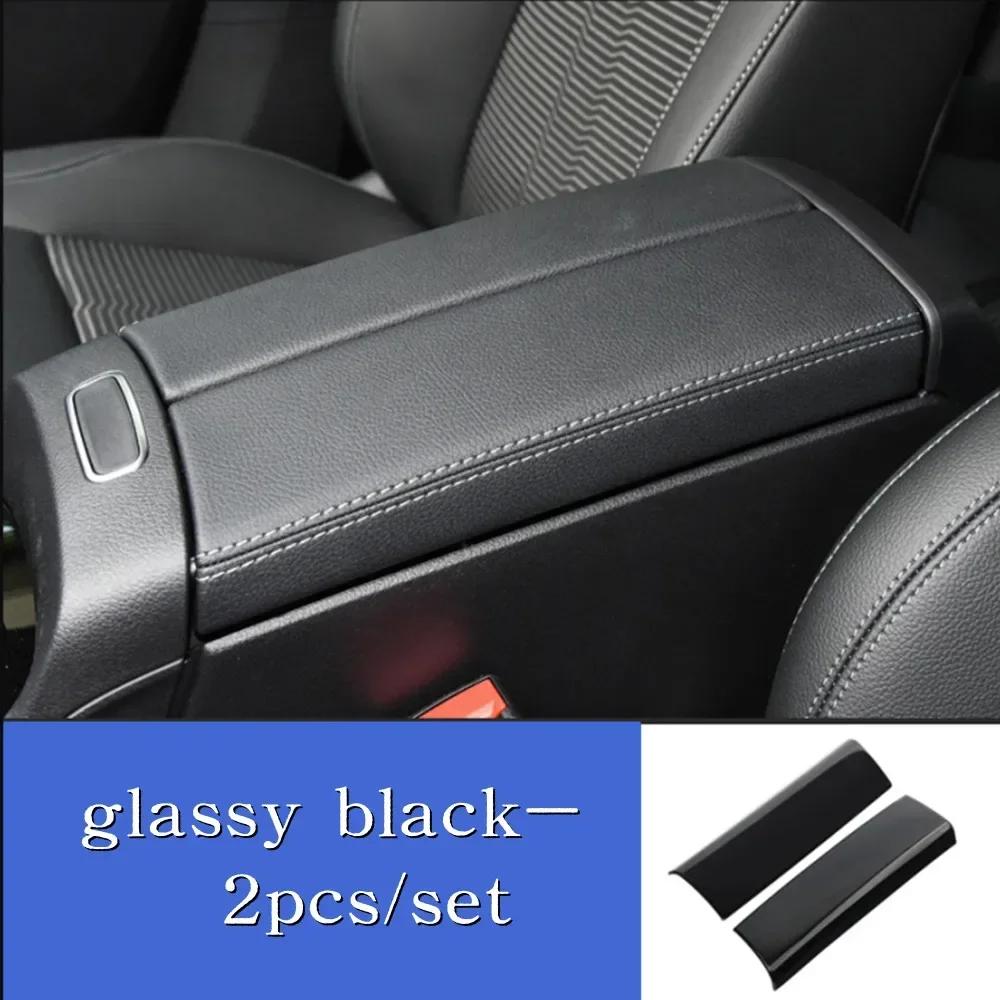 ABS Carbon Car Central Armrest Storage Box Panel Cover Trim For Mercedes Benz A B Class CLA GLA GLB W177 W247 C118 H247 2019-24