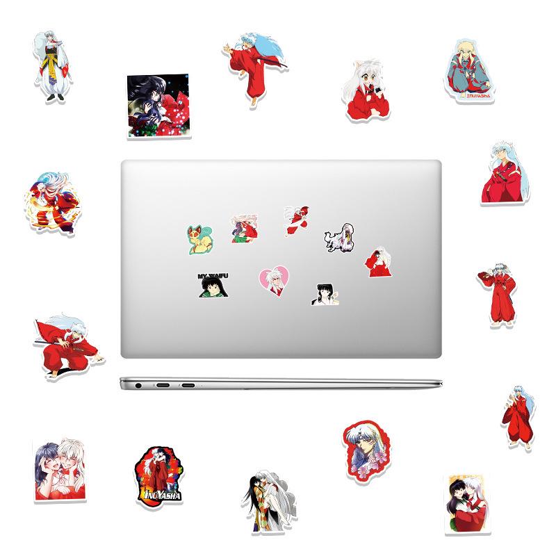 50 Inuyasha Anime Cartoon Graffiti Stickers for Suitcase, Laptop, Car, and Scooter Decoration