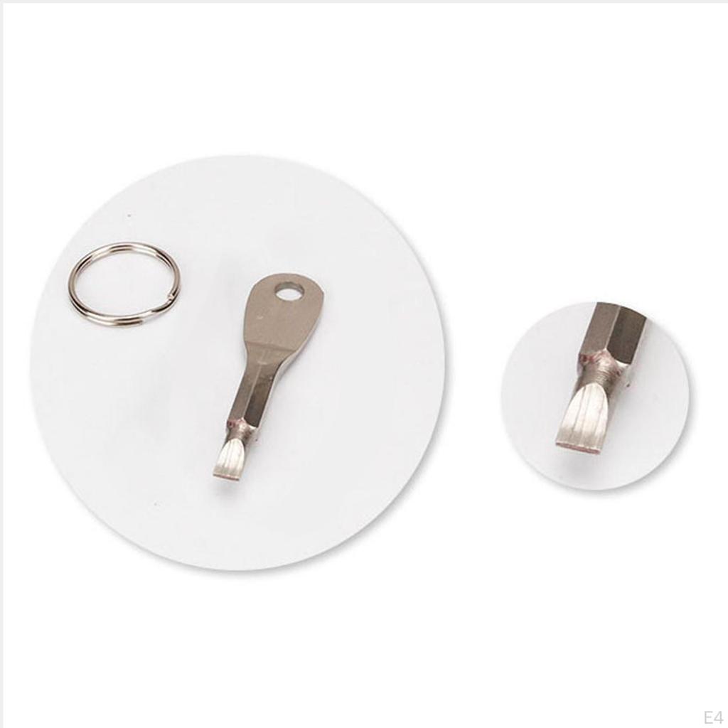 Portable Screwdriver Set, Flathead and Screwdriver, Stainless Steel Key Chain for