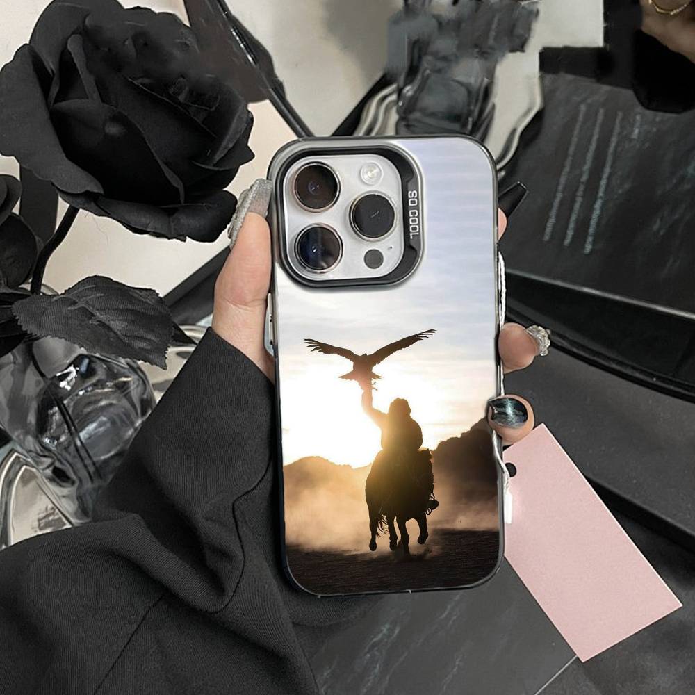 Anti-war U-Four Horsemen Apocalypse Phone Case For IPhone 16 17 15 14 12 13 Pro Max Black Color Shockproof Cover