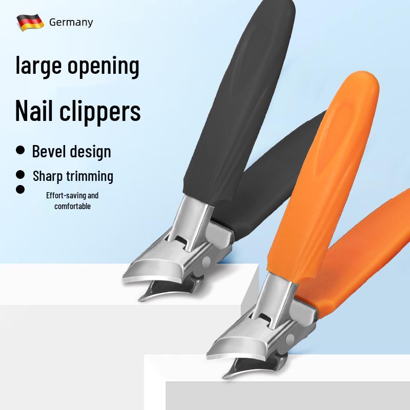 

Angled Edge Nail Clippers for Ingrown Nails - Large Opening, Anti-Splash, Pointed Tip, Easy-Use for Seniors