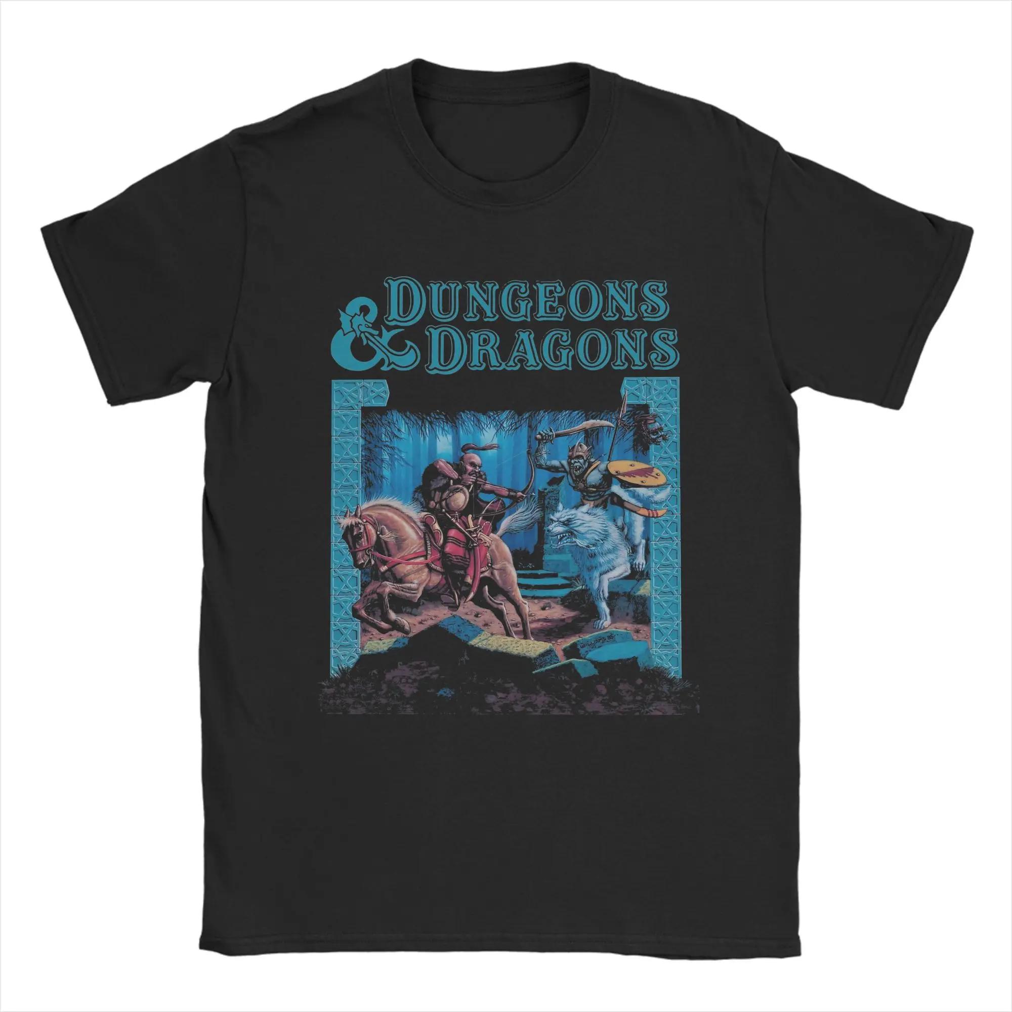 Dungeons and Dragons Riders Forest Graphic Tee Unisexs Breathable Cotton Crew Neck TShirt S