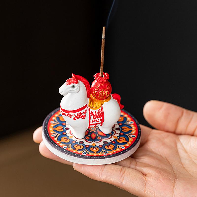 Resin/Ceramic Material Chinese  Year Zodiac Pony Incense Burner Ornamental Creative Incense Stick Holder 2026 Horse Year
