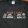 Vintage Animals Tee Large Dogs Cats Funny Humor Delta Y2K 90s 2000