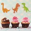 Insert Card Baby Decor Cute Cupcake Toppers Decorations for Birthday Party Dinosaur