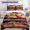 Wrestlemania Personalisierbares Namens-Bettwäsche-Set Design für Arbeitszimmer Faltenbeständig Schlafzimmerdekoration Weihnachten, HochzeitPerfekt