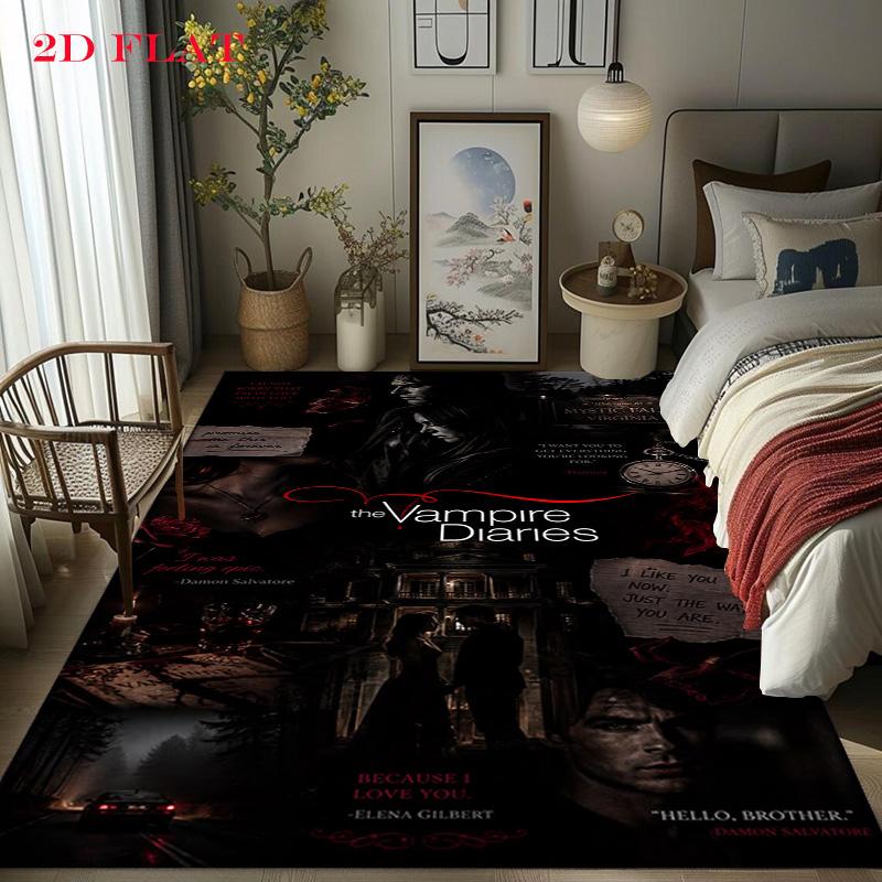 Vampire Diaries Poster Carpet Printing Suitable For All Seasons Fashion Office Chair Cushion Bathroom Mat