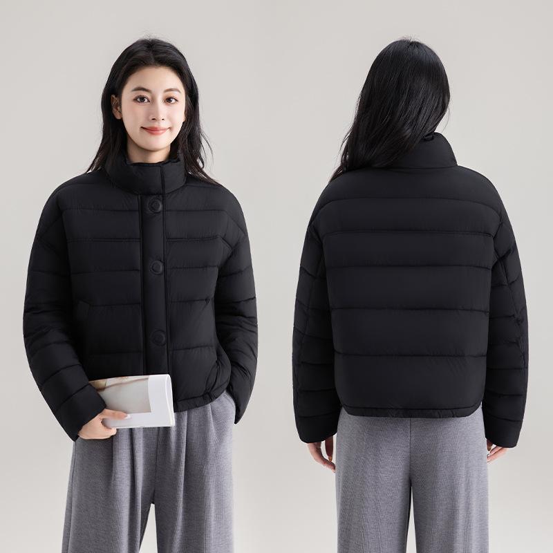 Padded-padded Clothes, Women's Autumn and Winter Ribs, Padded Cotton, Light and Small Padded Jackets, Solid-color Jackets