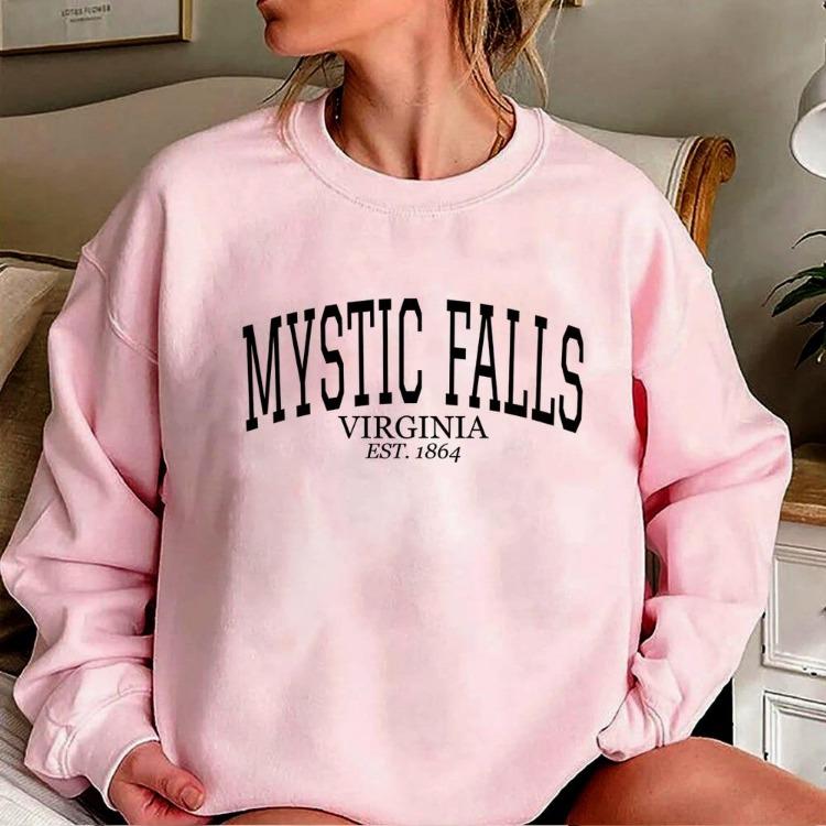 Comfortable Salvatore Hoodie Vampire Fan Gift Stefan and Damon Jumper Mystic Falls Cute Pullover Sweatshirt