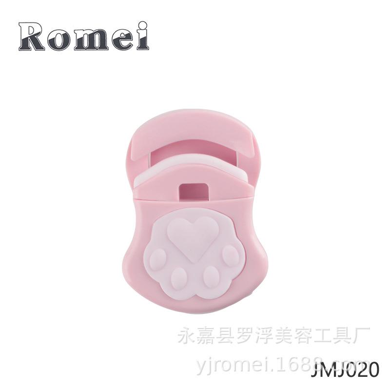 Cute Cat Paw Mini Eyelash Curler, Portable Plastic Lash Lifter for Natural Curl, Viral Beauty Essential Tool