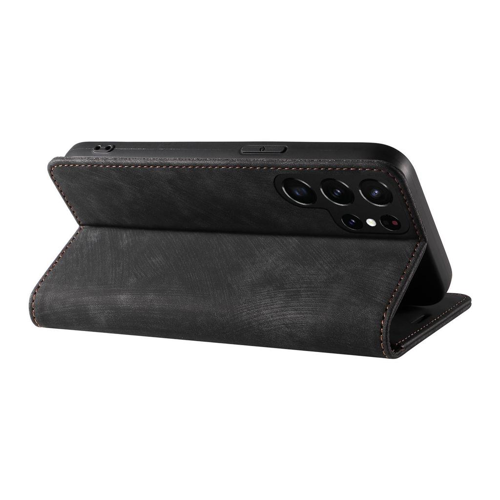 Lærdeksel til Samsung S22Ultra, A20E, A51, S10, S21FE - magnetisk, flip, beskyttelsesdeksel.