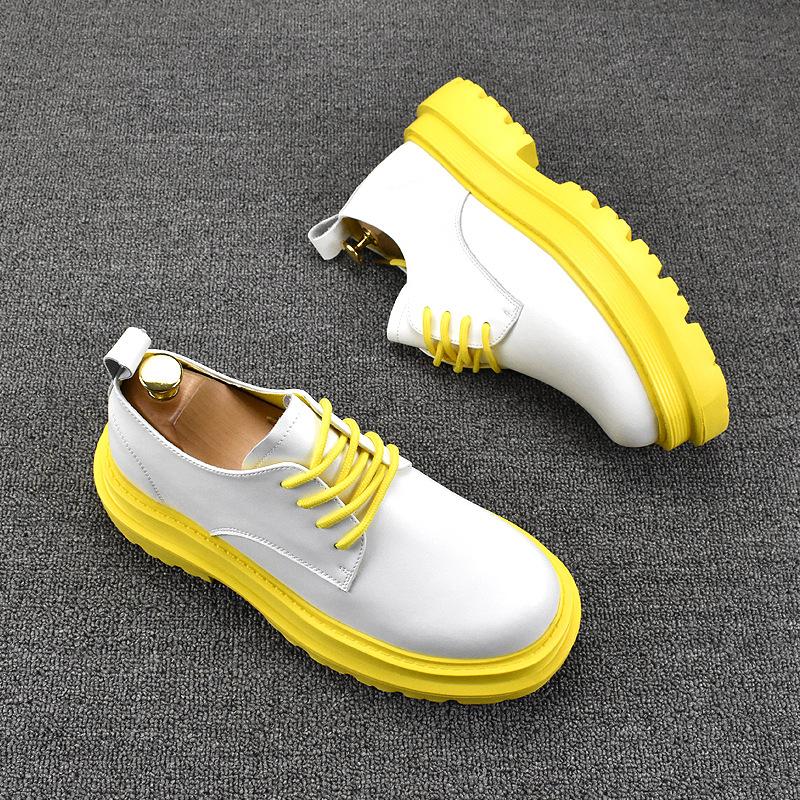 

Модные мужские свадебные вечерние платья оригинальные кожаные туфли на шнуровке туфли на платформе черные белые кроссовки джентльменская дизайнерская обувь 265 жёлтый