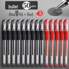 Lot de 200 stylos standard européen 0,5 mm: Stylos à bille à pointe fine à séchage rapide, noir et rouge, pour étudiants.