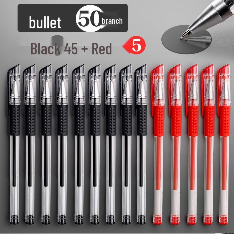 Lot de 200 stylos standard européen 0,5 mm: Stylos à bille à pointe fine à séchage rapide, noir et rouge, pour étudiants.