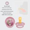 0-3 Year Old Imitation Breast Milk Macaron Color Printed Natural Latex Pacifier Small Flower Shape Dust Lid Gift For Babies