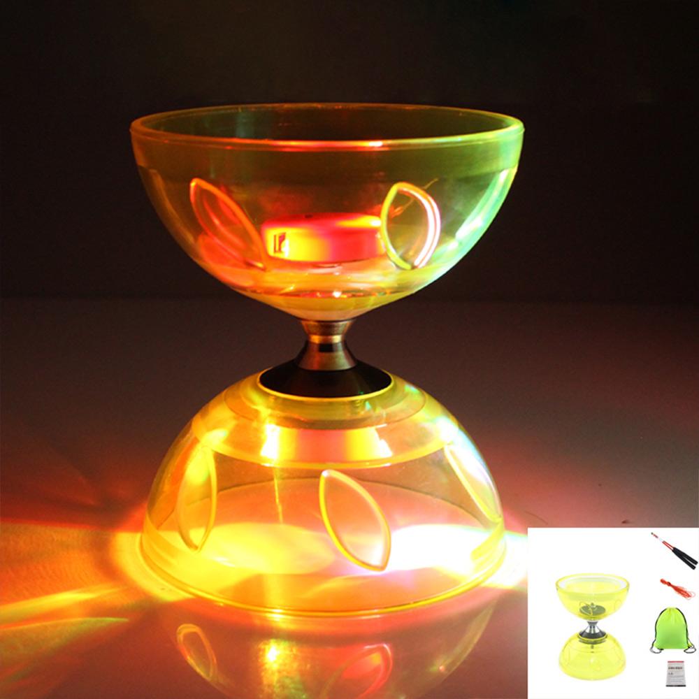 Leather Chinese Diabolo Bowl Shape Mini Diabolo Chinese Yoyo Set Diabolo Toy  Outdoor