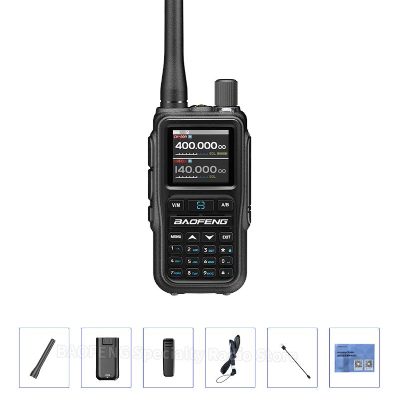 Baofeng UV-5R Mini Walkie Talkie Bluetooth Programming Frequency Dual PTT Type-C Multi Band Long Range AM FM 999CH Ham Radio