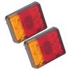 2pcs Tail Light 12V 8LED Rear Brake Light Turn Signal Lamp for Trailer Caravan UTE Camper ATV