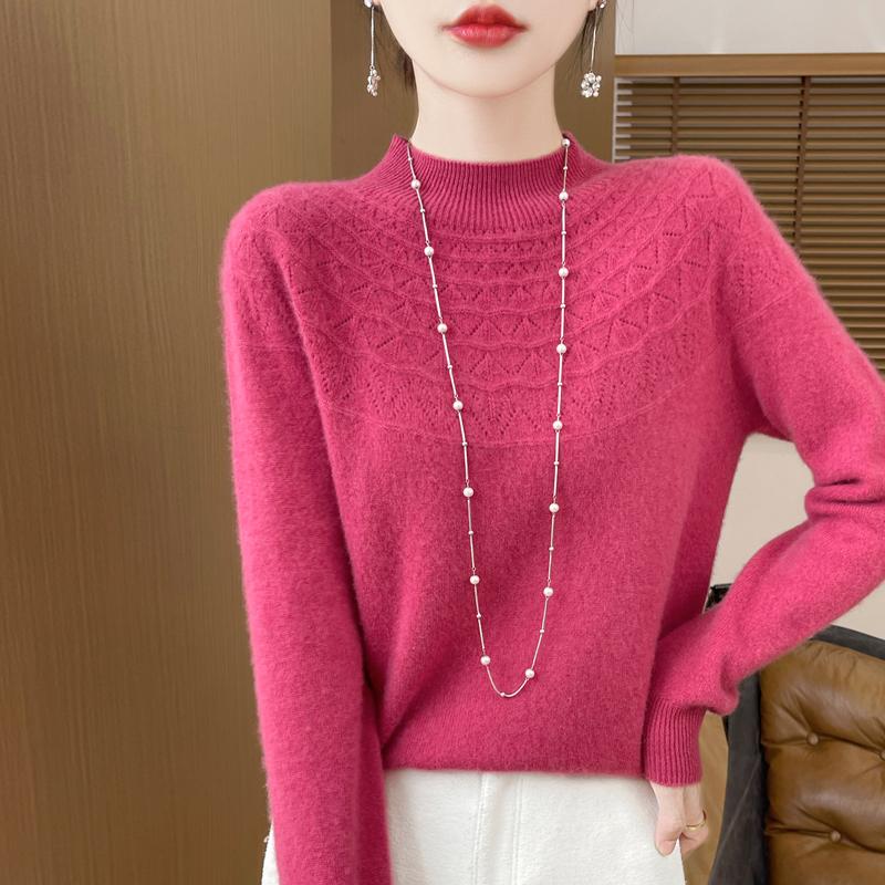 Pulover de cașmir pentru femei cașmir Qinghe 30% cașmir 70% lână cald și la modă versatil toamnă și iarnă