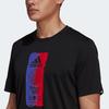 adidas T Shirts Men's Black Crew Neck Moderate Straight Fit GL3263