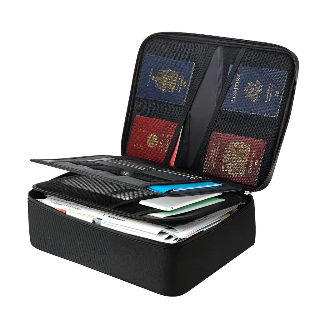 VEVOR Fireproof Document Box, 1000 Degrees C Heat Insulated Fireproof & Waterproof Box with Lock