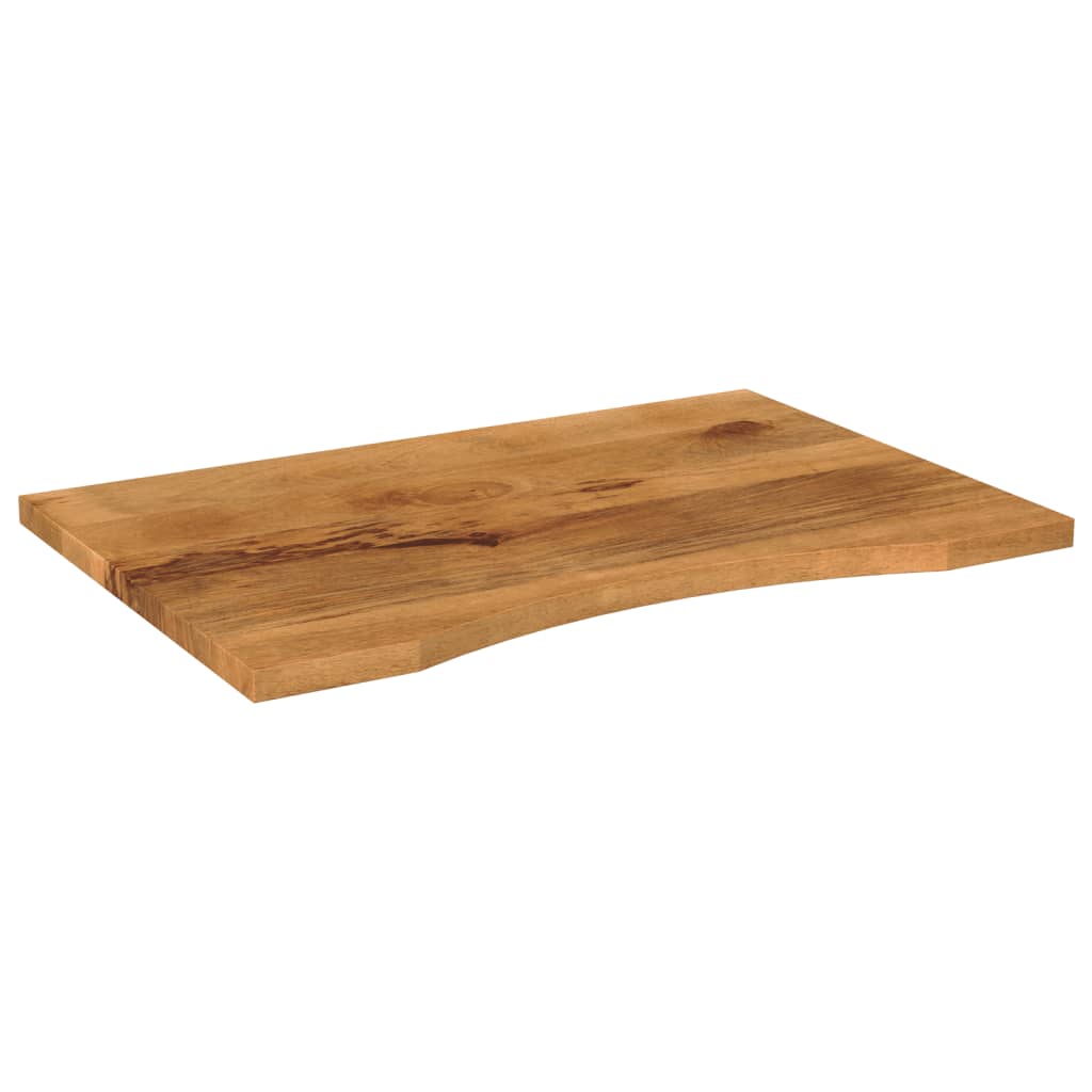 Vidaxl Blat Biurka, Z Wycięciem, 90X50X2,5 Cm, Surowe Drewno Mango