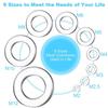 800Pcs Sturdy Stainless Steel Flat Washers Assortment Multiple Size Washer Set Portable for Screws and Bolts Daily Use