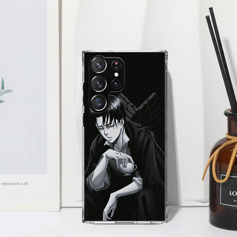 Attack-Titan Levi Phone Case For Samsung Galaxy S26 S25 Edge S24 FE S23 S22 Ultra S21 Plus S20 + Art Fundas Back Cover Galaxy S2