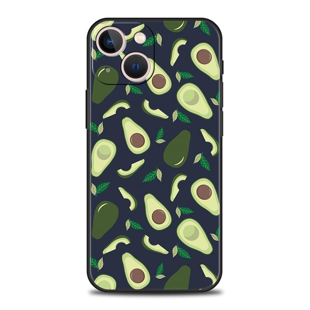

Cute Avocado Phone Case Cover for iPhone 17 16 15 14 13 12 11 Pro Max 17 Air Plus Shockproof Soft TPU Shell Fundas Capas Coque iPhone 16Pro Max