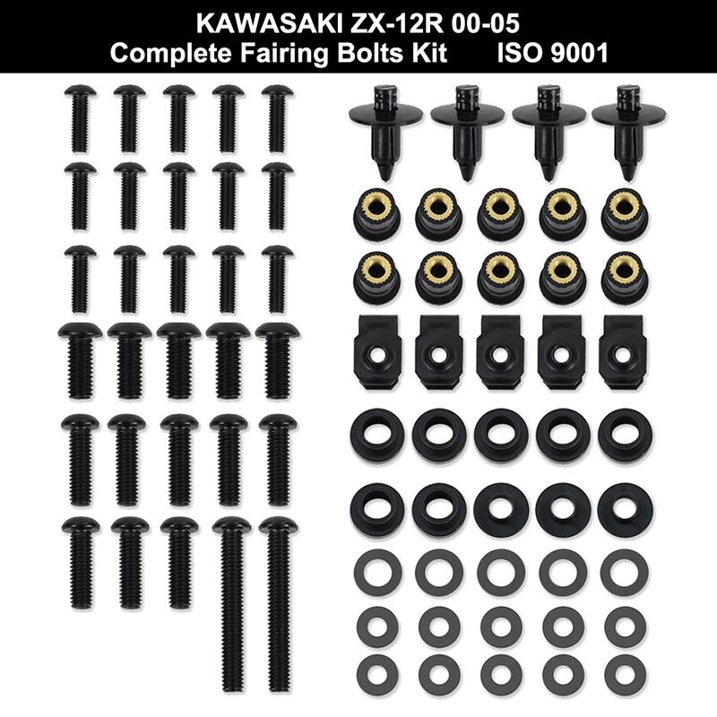 Fit For Kawasaki ZX12R ZX-12R ZX 12R 2000-2005 Motorcycle Full Fairing Bolts Kit Clips Nuts Body Screw Stainless Steel