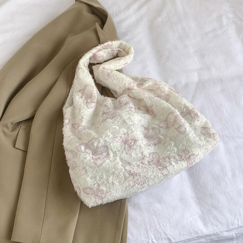 

Gentle and large-capacity fashionable Korean version of casual bag 2025 spring and summer new versatile ins shoulder underarm bag tote bag розовый