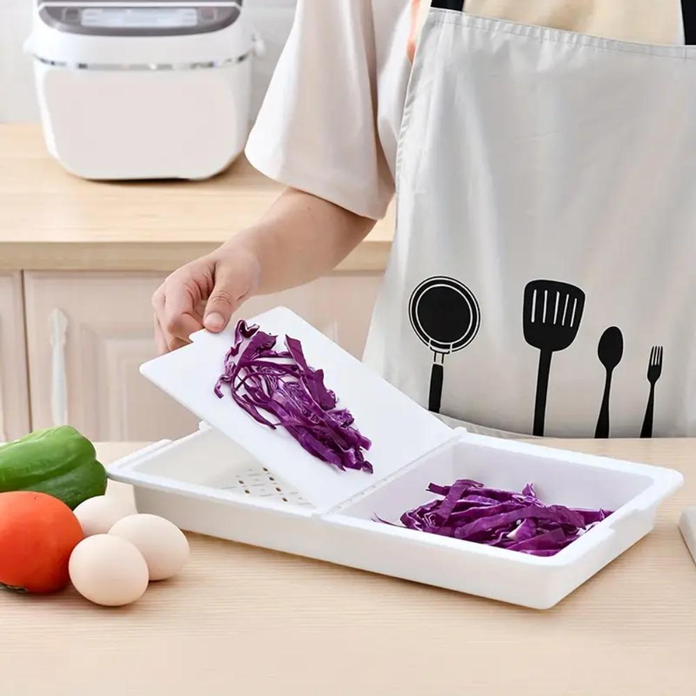 With Storage Basket 3 in 1 Cutting Board Non-slip Kitchen Accessories Chopping Blocks  Vegetable