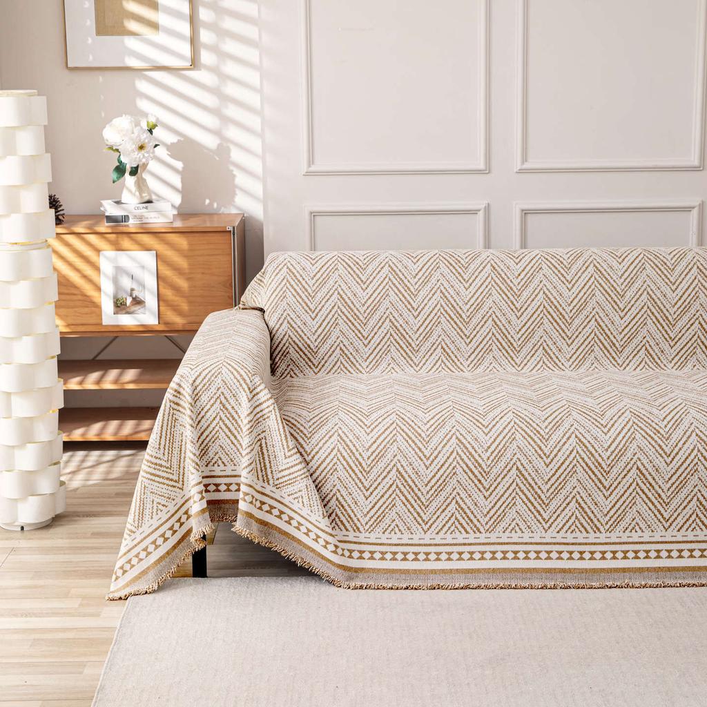 Modern Minimalist Striped Sofa Cover Thickened High-End Sofa Slipcover