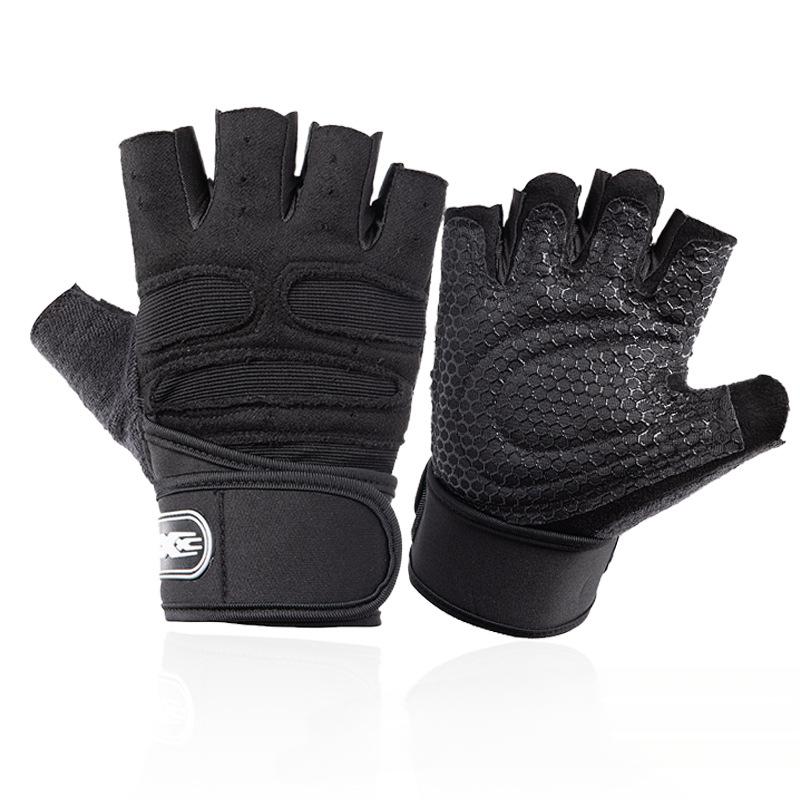 Gym Gloves Fitness Heavyweight Training Gloves Men Women Body Building Half Finger Non-Slip Gloves Wrist Weightlifting Sports