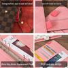 Authentic Cross Pattern A5 Notebook, Loose-Leaf A7 Checkered Planner, A6 Leather Notebook with Horizontal Ruled Pages