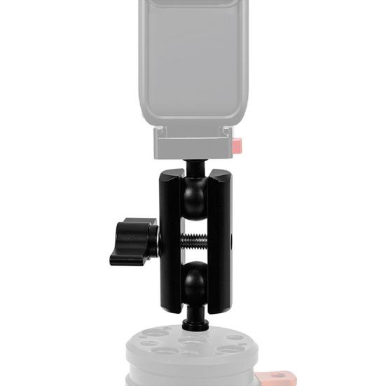 Camera Mount Clamp 360-degree Swivel 17mm Ball Head Magic Arm with Clamp Camera Adapter Clip with 1/4" Thread for GoPro Camera