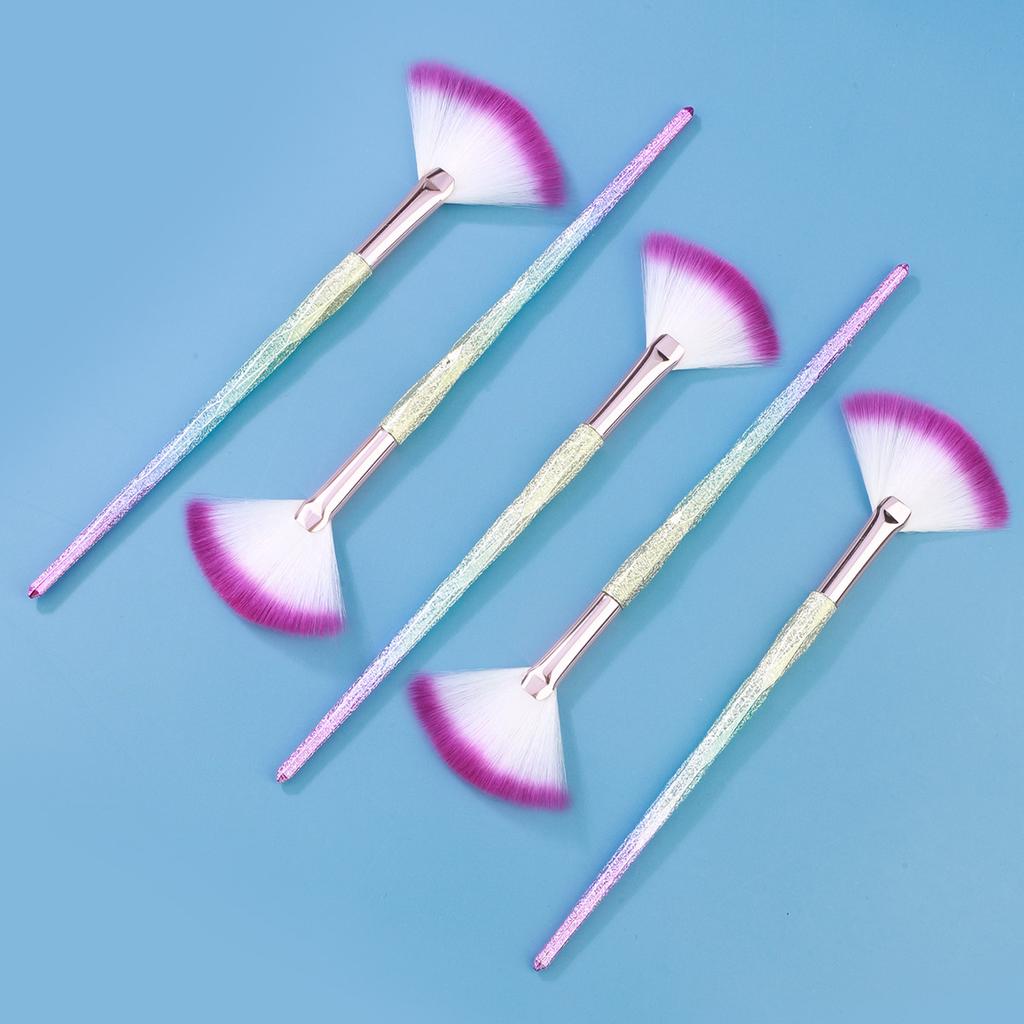 1pcs-9pcs Powder Brushes Fan-shaped Makeup Brushes Highlighting Ultra-soft Skin-friendly Portable Beauty Tools