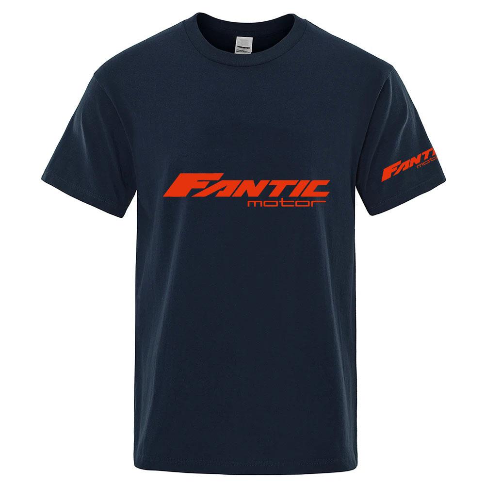 2026 Fantic Motor Printing Unisexs New Brand Solid Color Round Neck Casual Short Sleeve Tshirt Summer Breathable Tops