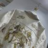 Giacca di jeans ricamata alla moda marca industria pesante da donna primavera nuova corta larga con revers manica lunga top stazione europea
