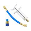 Car A/C Oil/Dye Injector 30Ml 1Oz With Low Side Quick Coupler Adapter 1/4 Air Conditioning Automotive Oiler Injection Syringe