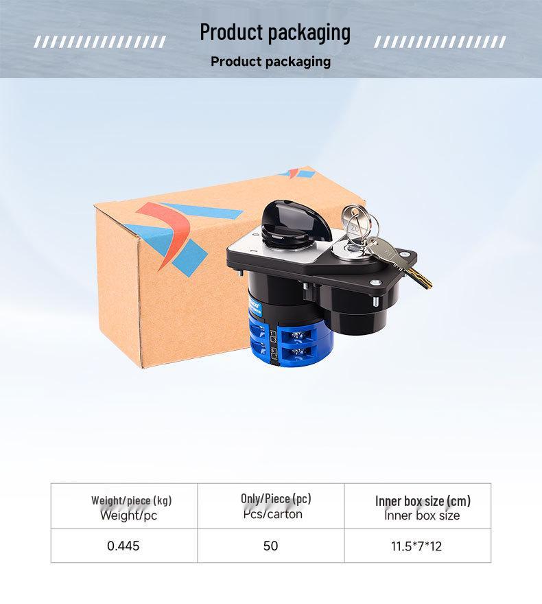 Zhuochao SZW26-32/D202.2YS 3-Speed Dual-Position Electronic Lock Switch