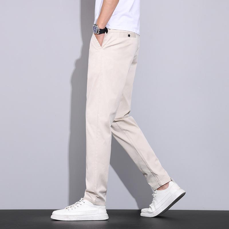 Summer Youth Casual Pants Slim-fitting Small Straight Pants Men's Spring and Autumn Men's Trousers Trousers