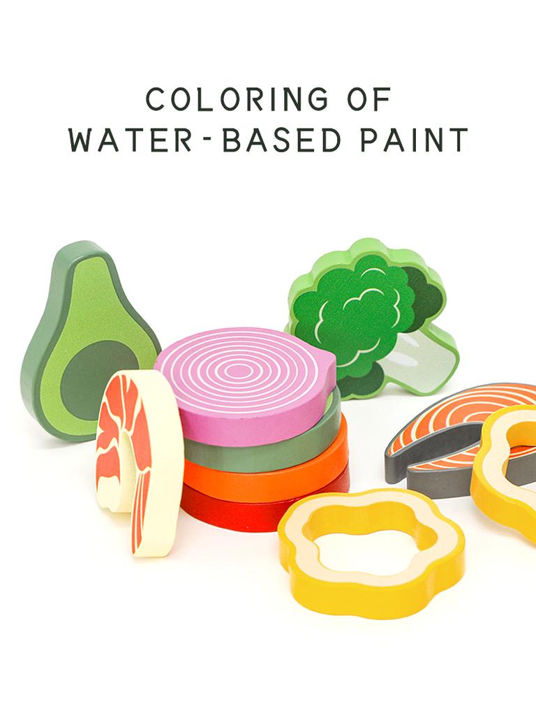 Wooden Salad Making Game Set - Children's Kitchen Role-Playing Toy Encourages Healthy Eating Awareness Suitable As A Gift