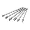 6 stücke Hartmetall Frässtifte Set Verlängern Wolfram Stahl Solide Drehen Zylinder Kopf Portierung Kit für