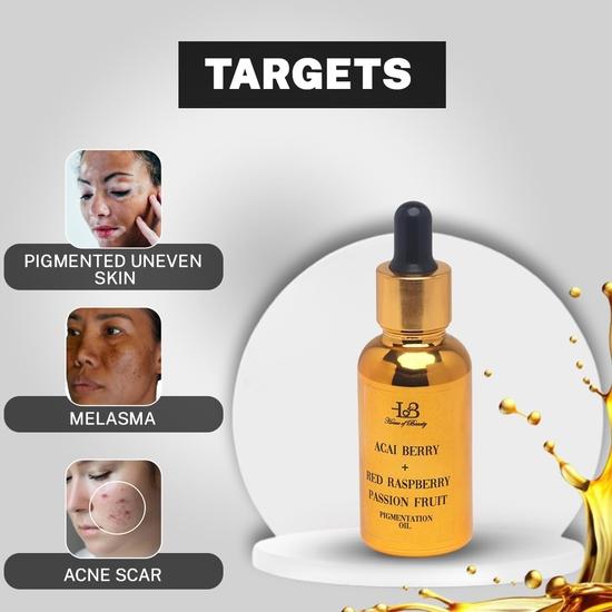 HOUSE OF BEAUTY Pigmentation Oil for Glowing Face, Damaged, Darkened, Pigmented and Uneven Skin (30ml, Pack of 1)
