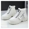 Women's Snow Boots Winter, Warm and Plush Thick Cotton Shoes Korean Version Lace Up Midsole Thick Soled Cotton Boots