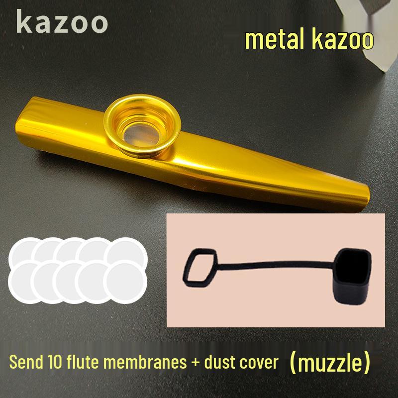 

Металлическое казу Трансграничный музыкальный инструмент Подарок Труба Саксофон Диафрагма